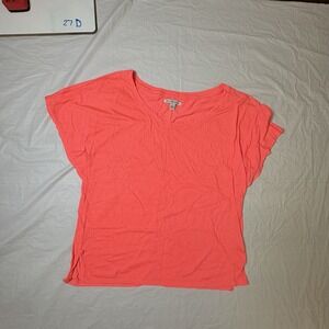 American Eagle Outfitters Neon pink Juniors short sleeve blouse, size Small